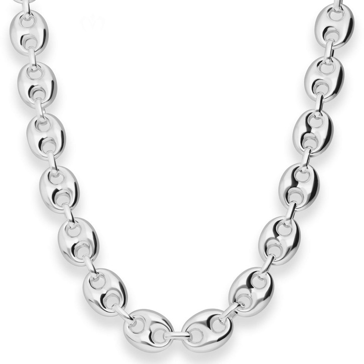 11.8mm Schiffsankerkette aus 925 Silber 45cm