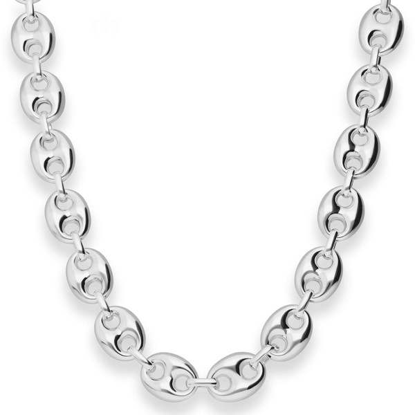 11.8mm Schiffsankerkette aus 925 Silber 45cm
