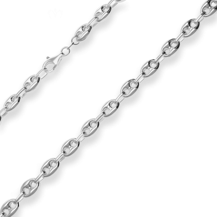 7.9mm Schiffsankerkette aus 925 Silber 45cm