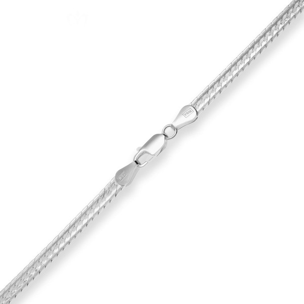 4.2mm Fantasiekette aus 925 Silber 42cm