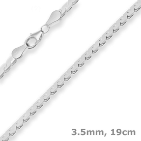 3,5mm Armband Fantasiekette Silberarmband Armschmuck aus 925 Silber 19cm 3,5mm Armband Fantasiekette Silberarmband Armschmuck aus 925 Silber 19cm