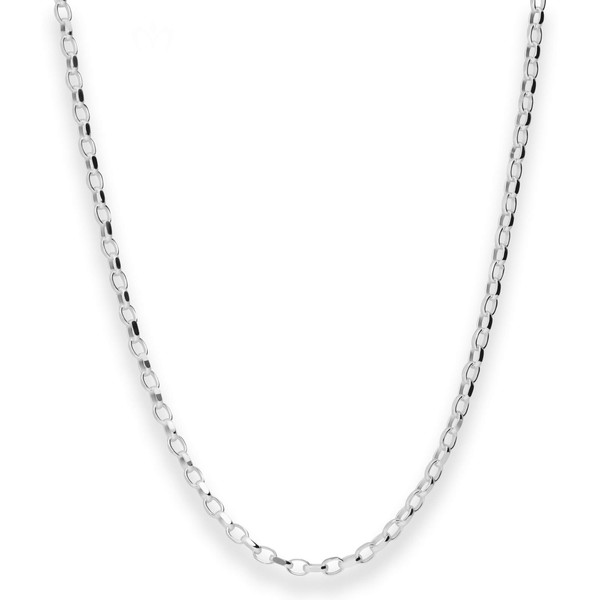 3.1mm Erbskette diamantiert aus 925 Silber 51cm