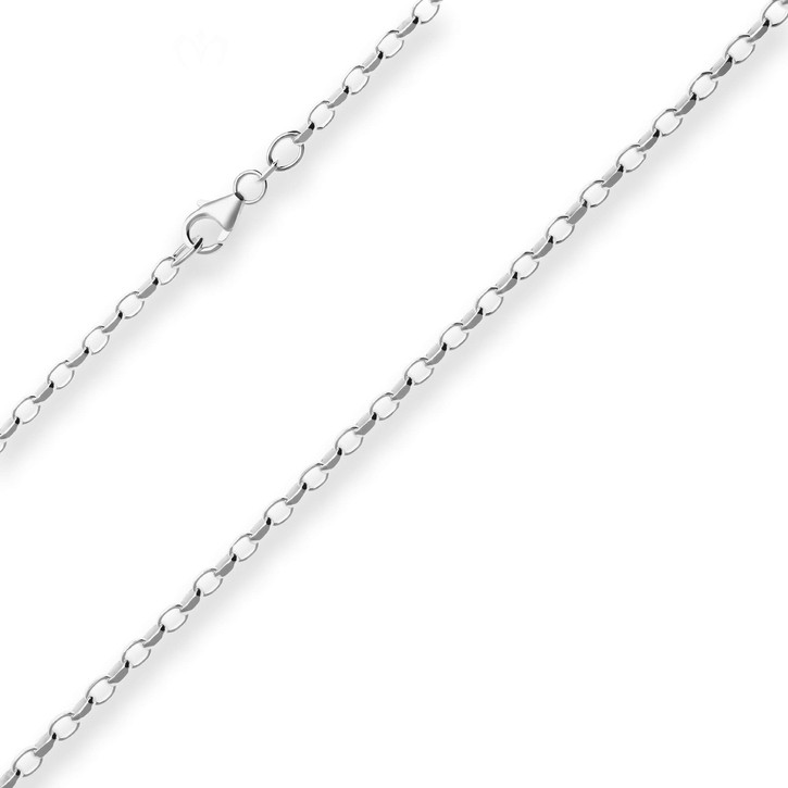 3.1mm Erbskette diamantiert aus 925 Silber 61cm