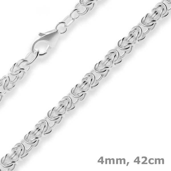 4mm Königskette aus 925 Silber 42cm