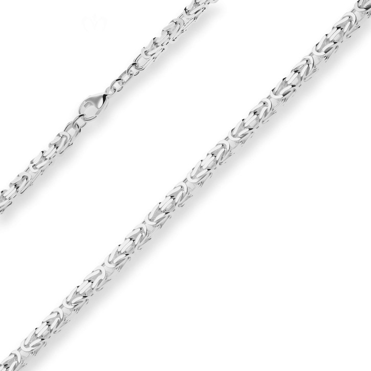 4mm Königskette aus 925 Silber 55cm