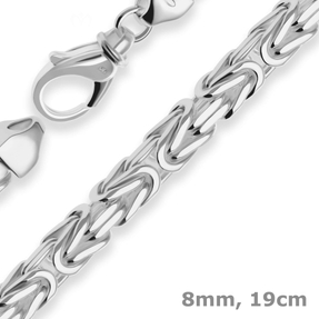 8mm Armband Königskette Silberarmband Armschmuck aus 925 Silber 19cm