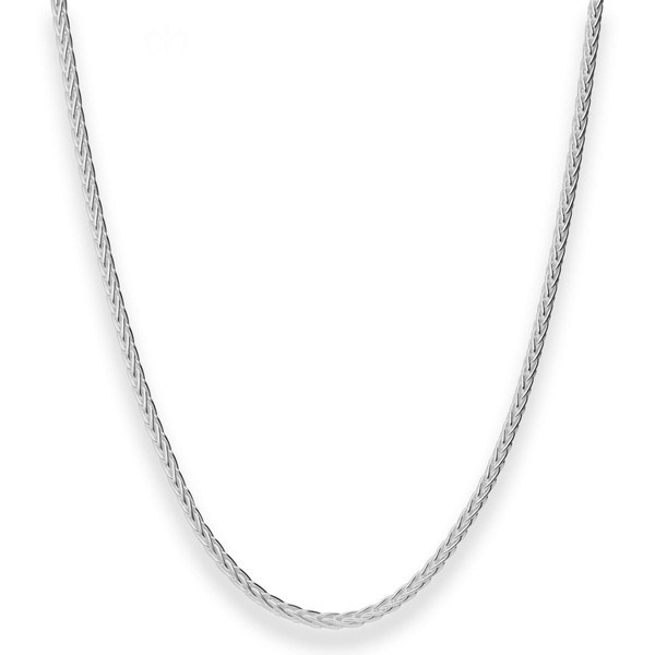 2.6mm Zopfkette aus 925 Silber 42cm