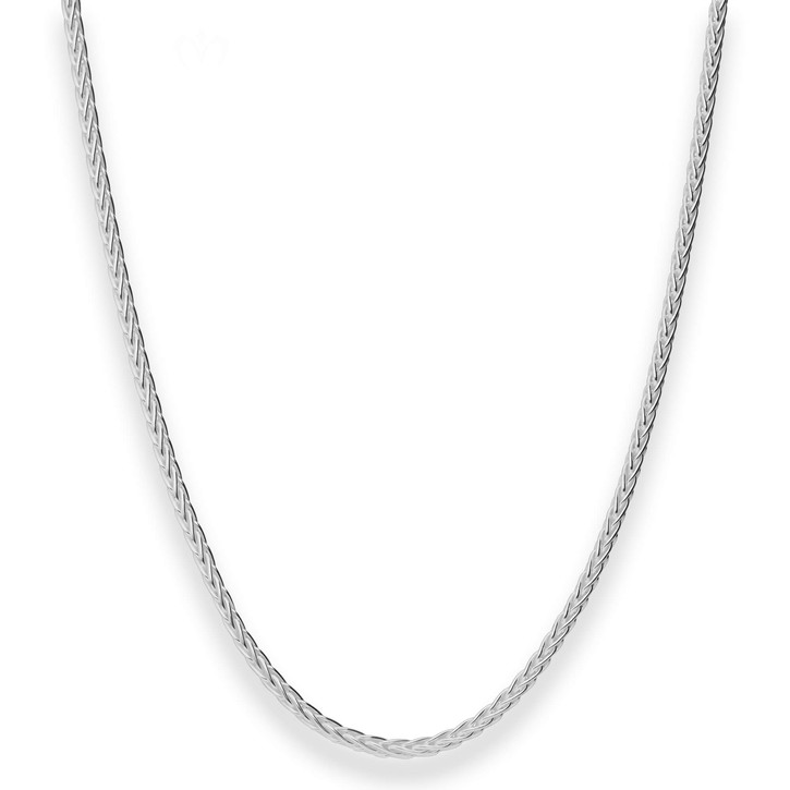2.6mm Zopfkette aus 925 Silber 50cm