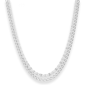 2,8mm Fantasiekette Silberkette Collier Halskette aus 925 Silber 40cm