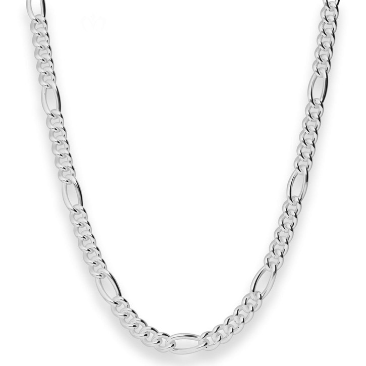 5.9mm Figarokette aus 925 Silber 50cm