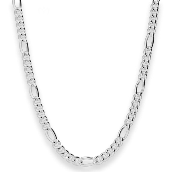 5.9mm Figarokette aus 925 Silber 50cm