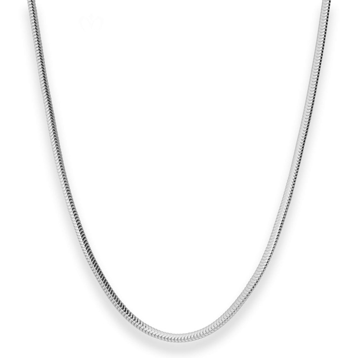 2.8mm Schlangenkette oval aus 925 Silber 45cm