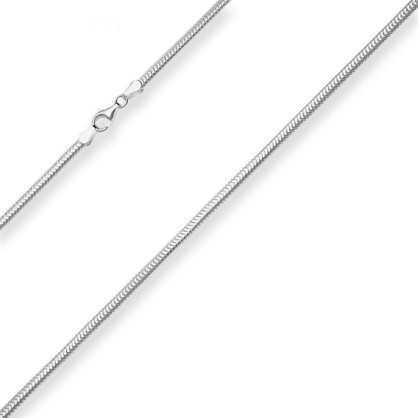 2.8mm Schlangenkette oval aus 925 Silber 45cm