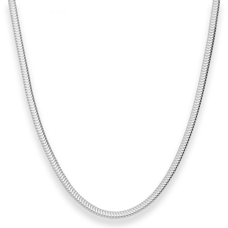 3.6mm Schlangenkette oval aus 925 Silber 45cm