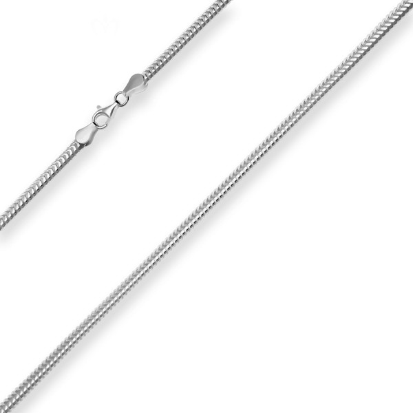 3.6mm Schlangenkette oval aus 925 Silber rhodiniert 45cm