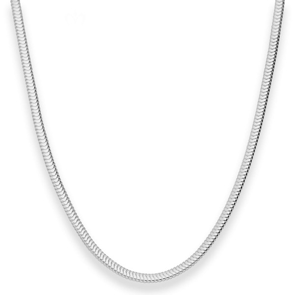 3.6mm Schlangenkette oval aus 925 Silber 50cm
