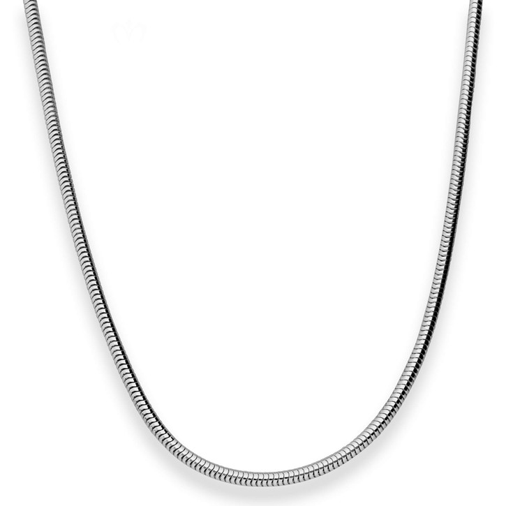 3.2mm Schlangenkette aus 925 Silber rhodiniert 60cm