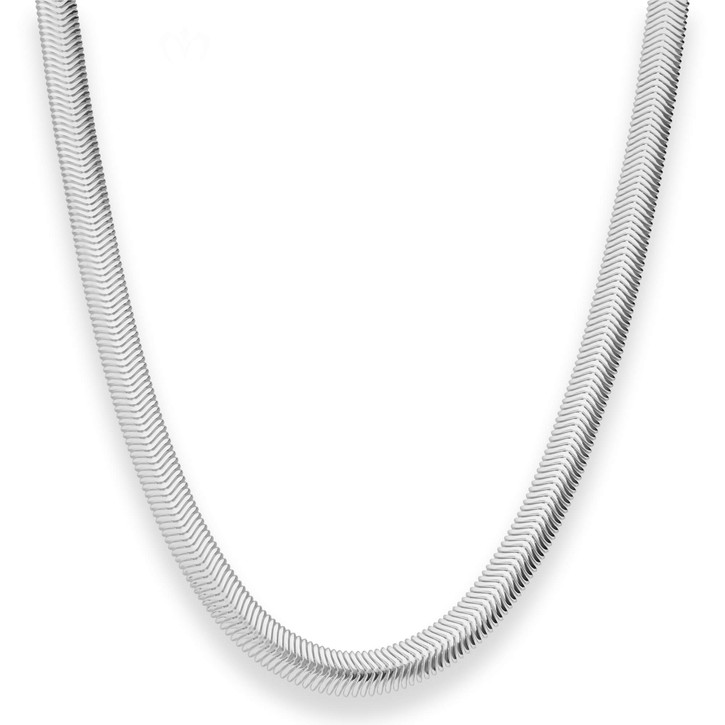 6.3mm Schlangenkette oval aus 925 Silber 45cm