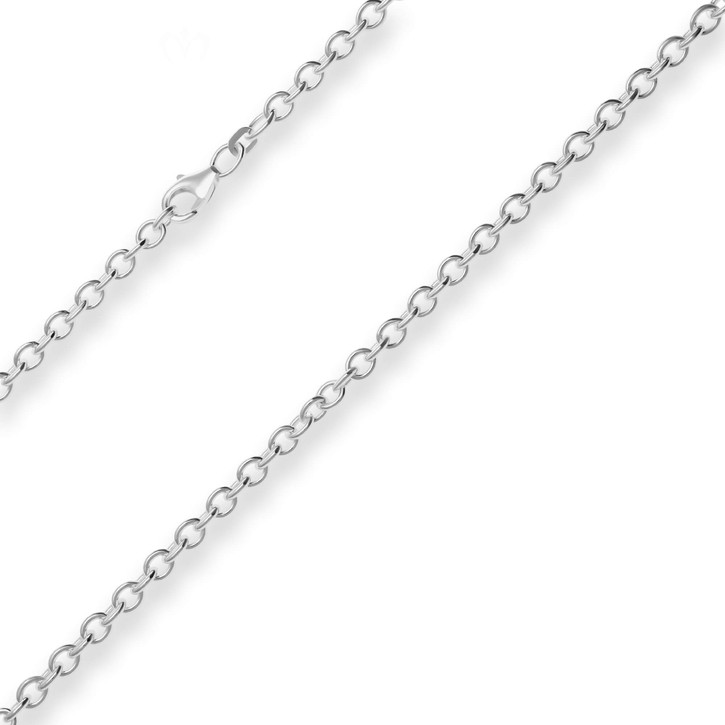 4mm Rund-Ankerkette aus 925 Silber 45cm