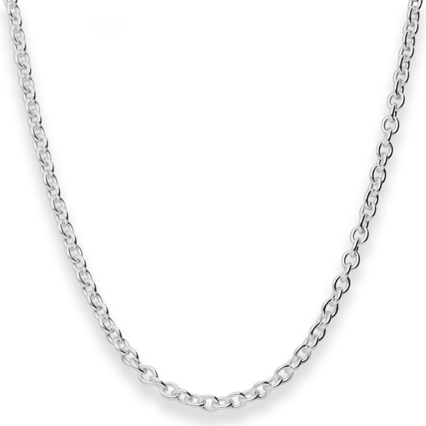 4mm Rund-Ankerkette aus 925 Silber 45cm