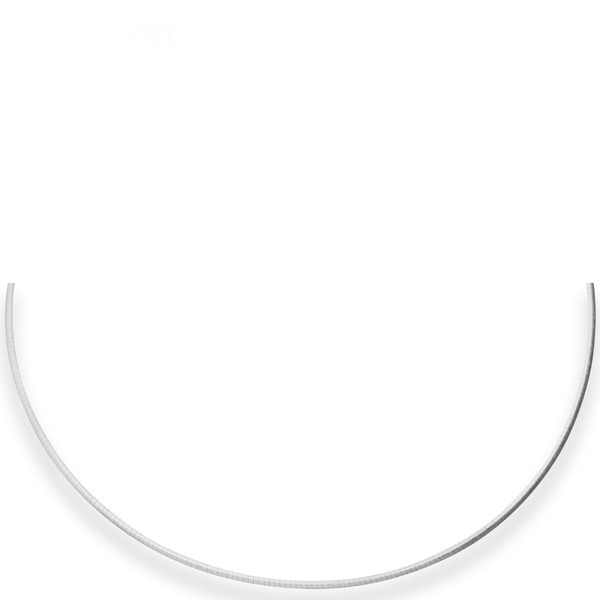 2mm Halsreif Omegakette Tondakette aus 925 Silber 42cm