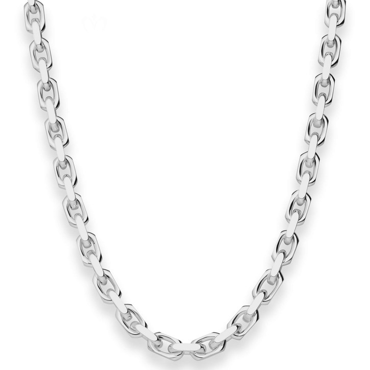 5.8mm Ankerkette diamantiert aus 925 Silber 60cm