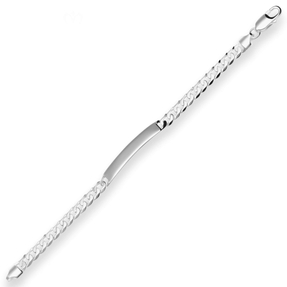 6,5mm Id-Armband Panzerkette Silberarmband Armschmuck aus 925 Silber 19cm 6,5mm Id-Armband Panzerkette Silberarmband Armschmuck aus 925 Silber 19cm