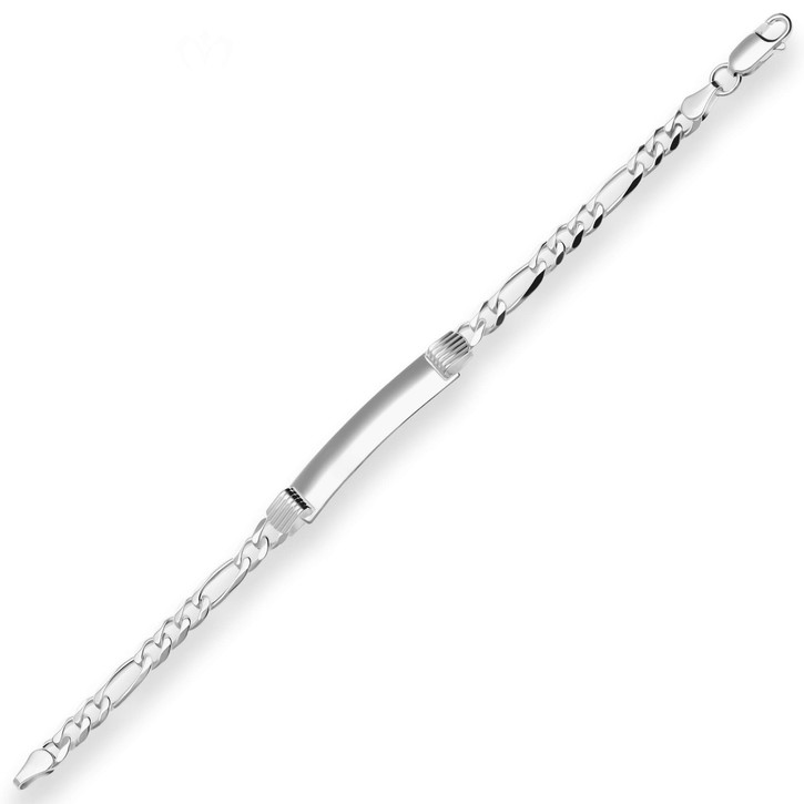 5.7mm Id-Armband Figarokette aus 925 Silber 18cm