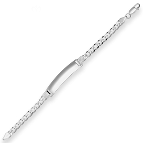 6,7mm Id-Armband Panzerkette Silberarmband Armschmuck aus 925 Silber 18cm