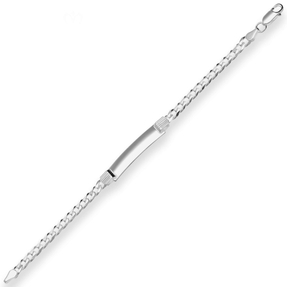 5,4mm Id-Armband Panzerkette Silberarmband Armschmuck aus 925 Silber 21cm