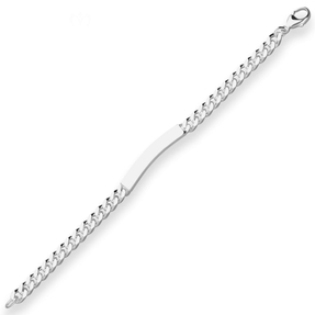 6mm Id-Armband Panzerkette Silberarmband Armschmuck aus 925 Silber 19cm