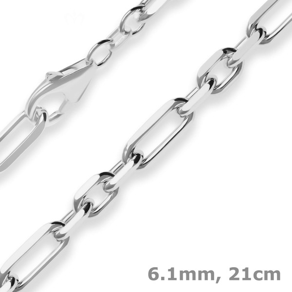 6.1mm Armband Fantasiekette aus 925 Silber 21cm