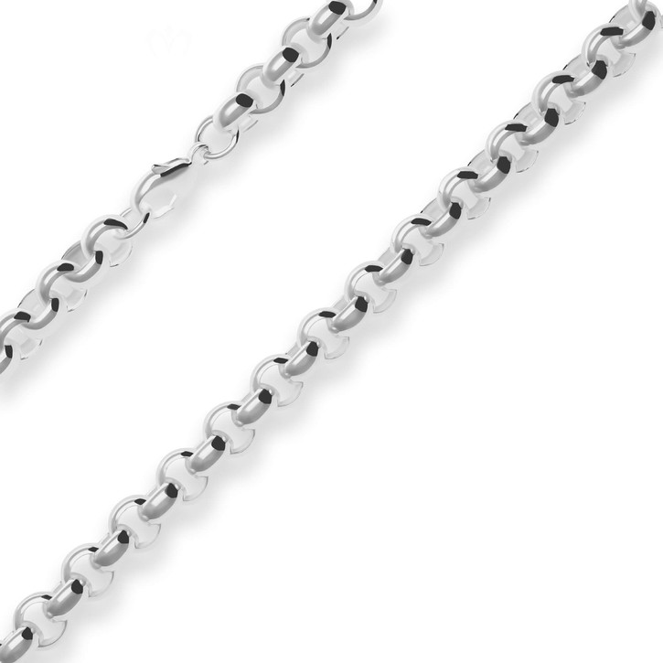 9.4mm Erbskette aus 925 Silber 50cm