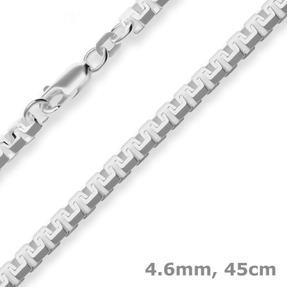 4,6mm Collier Halskette aus 925 Silber 45cm