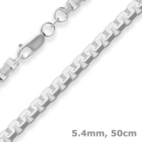 5,4mm Collier Halskette aus 925 Silber 50cm