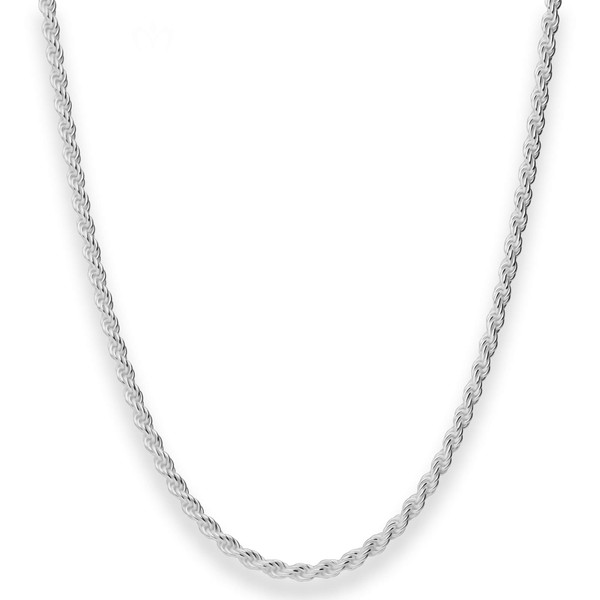 3.1mm Kordelkette massiv aus 925 Silber 45cm