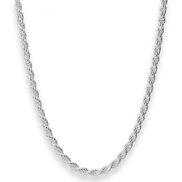 4.2mm Kordelkette massiv aus 925 Silber 60cm