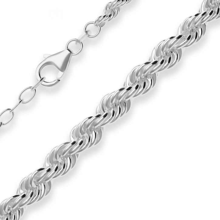 Kordelkette im Verlauf aus 925 Silber 45cm