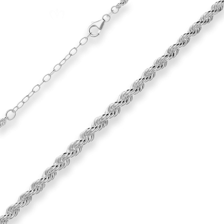 Kordelkette im Verlauf aus 925 Silber 45cm