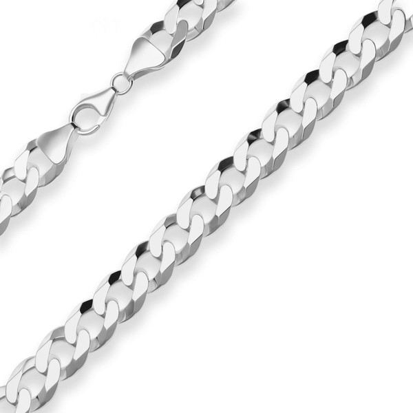 10.8mm Panzerkette aus 925 Silber 55cm