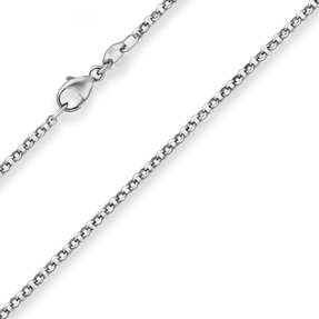 2mm Erbskette Silberkette Collier Halskette aus 925 Silber rhodiniert 66cm