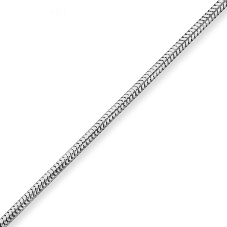 2.4mm Schlangenkette aus 925 Silber 45cm