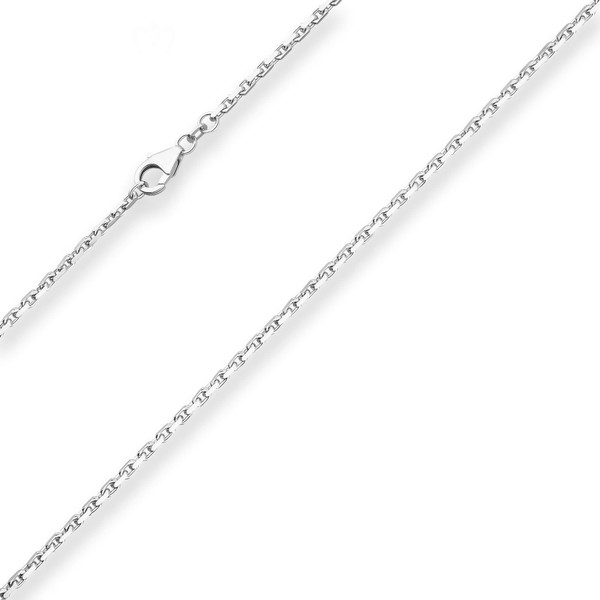 2mm Ankerkette diamantiert aus 925 Silber 55cm