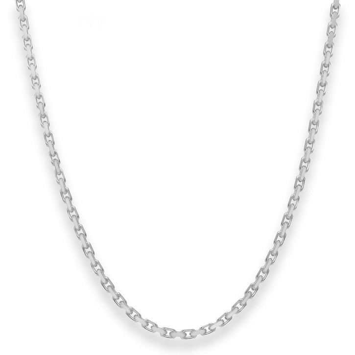 2.5mm Ankerkette diamantiert aus 925 Silber 55cm