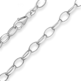 5mm Erbskette Silberkette Collier Halskette aus 925 Silber 45cm