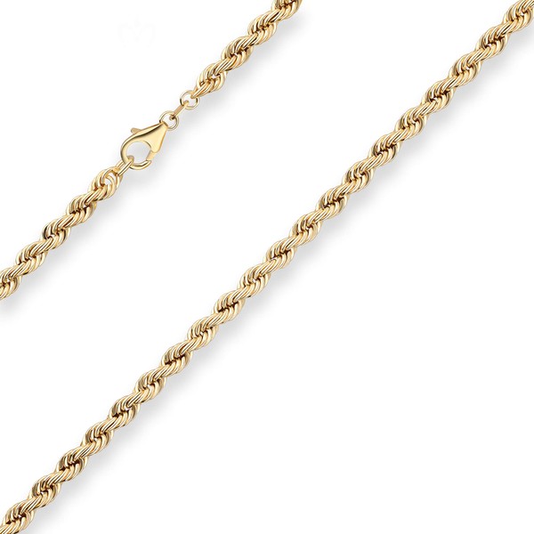 4.4mm Kordelkette hohl aus 585 Gelbgold 70cm