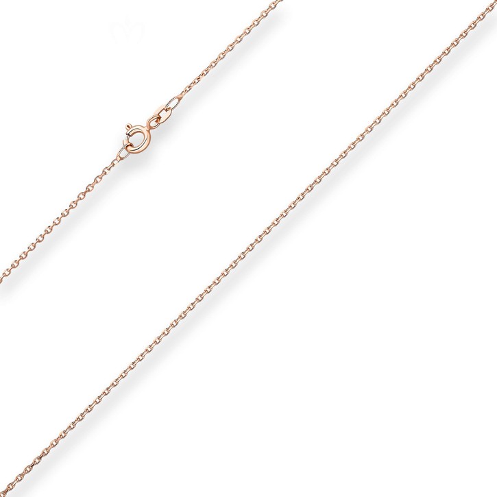 1.3mm Ankerkette diamantiert aus 585 Rotgold 50cm