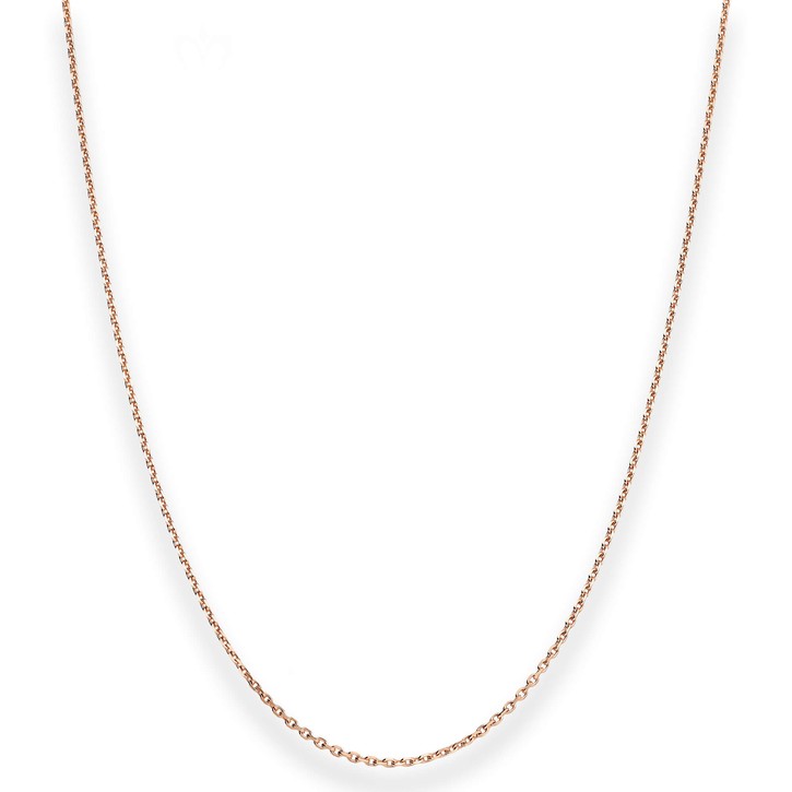 1.3mm Ankerkette diamantiert aus 585 Rotgold 50cm