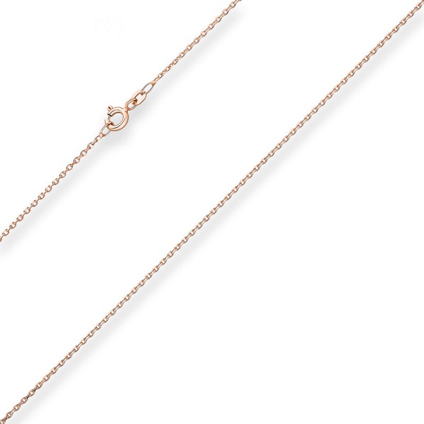 1.3mm Ankerkette diamantiert aus 585 Rotgold 50cm