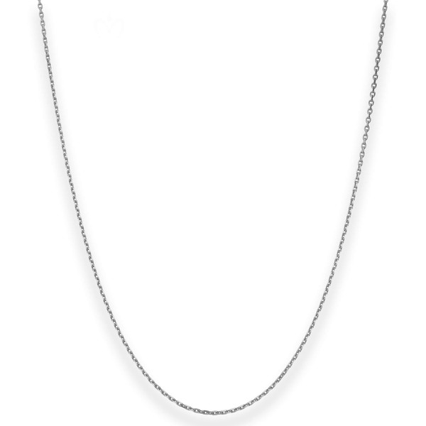 1.3mm Ankerkette diamantiert aus 750 Weißgold 45cm